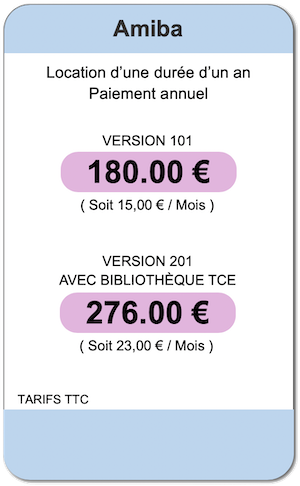 Amiba / Tarif location