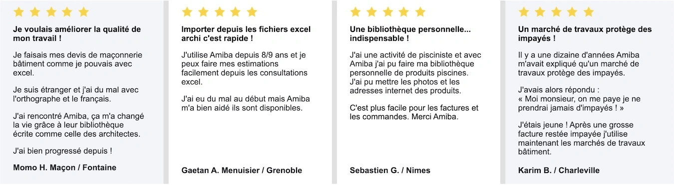 Avis clients amiba